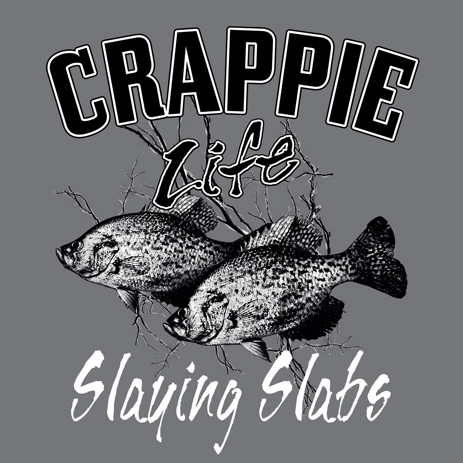 Crappie Fishing Shirts, Ladies Long Sleeve Fish T-Shirt