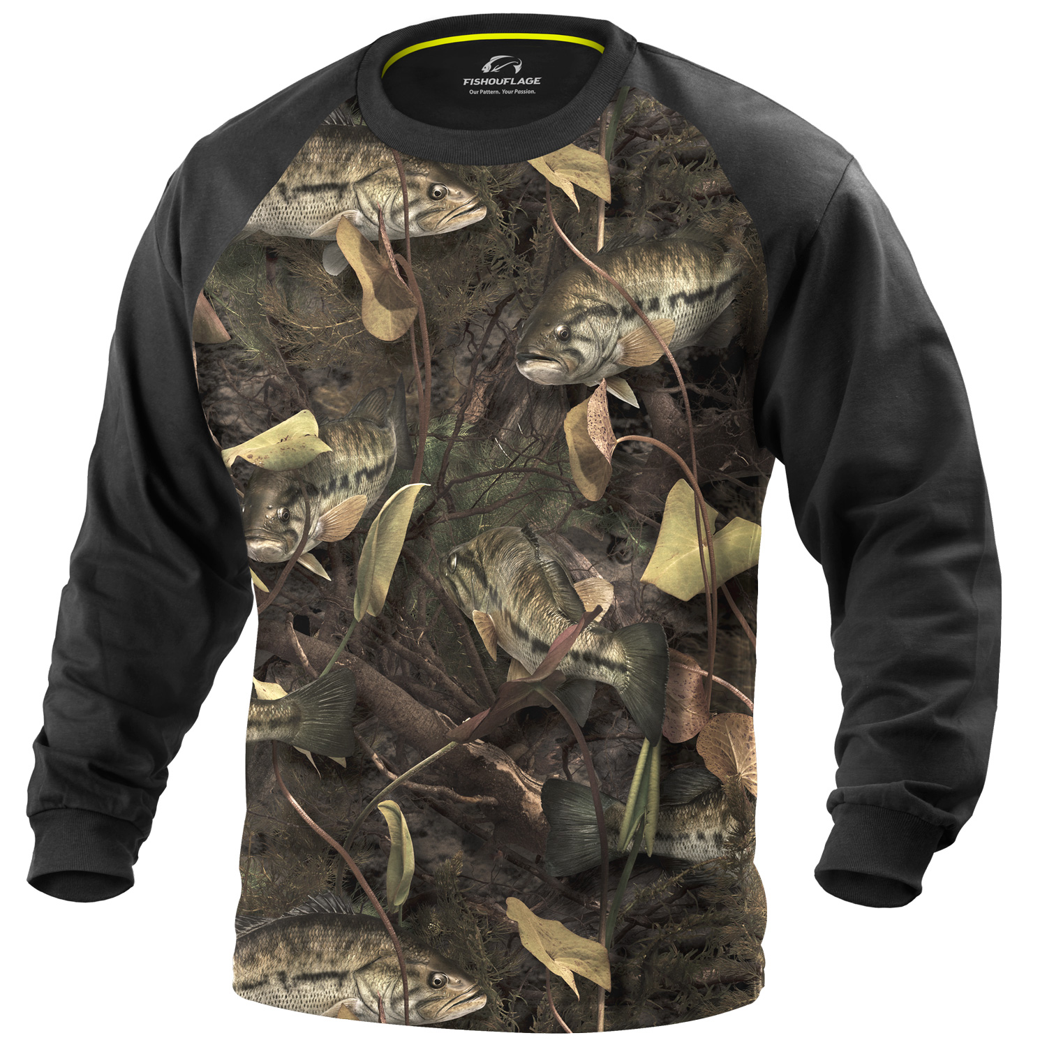 Long Sleeve Performance Fishing Shirt for Men | Fishouflage Bass