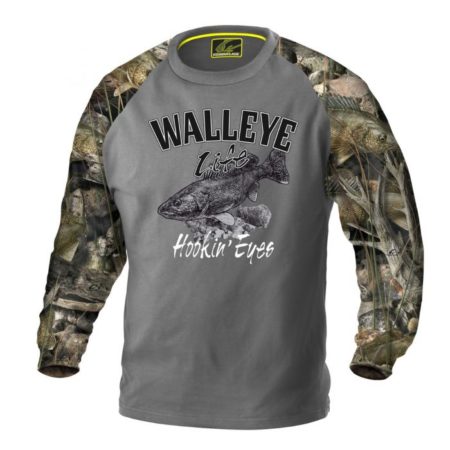 Wicked Fish Walleye Fishing T-shirt by , Military Green 