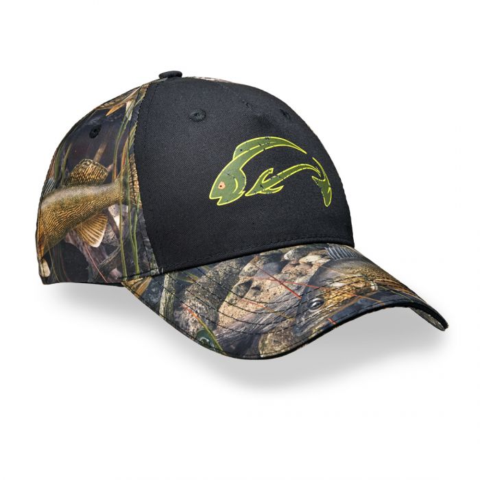 Camo Fishing Caps for Men, Walleye Fishing Baseball Hat