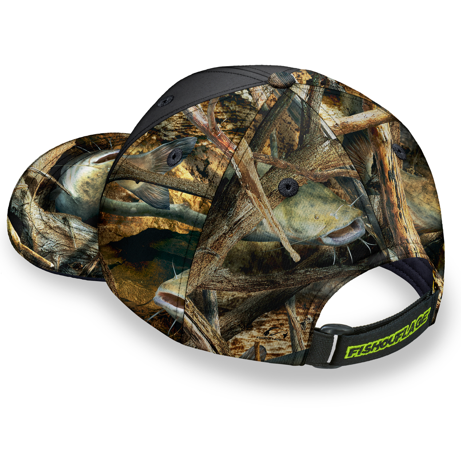 Fishouflage Shadow Strike Walleye Fishing Hat : : Sports