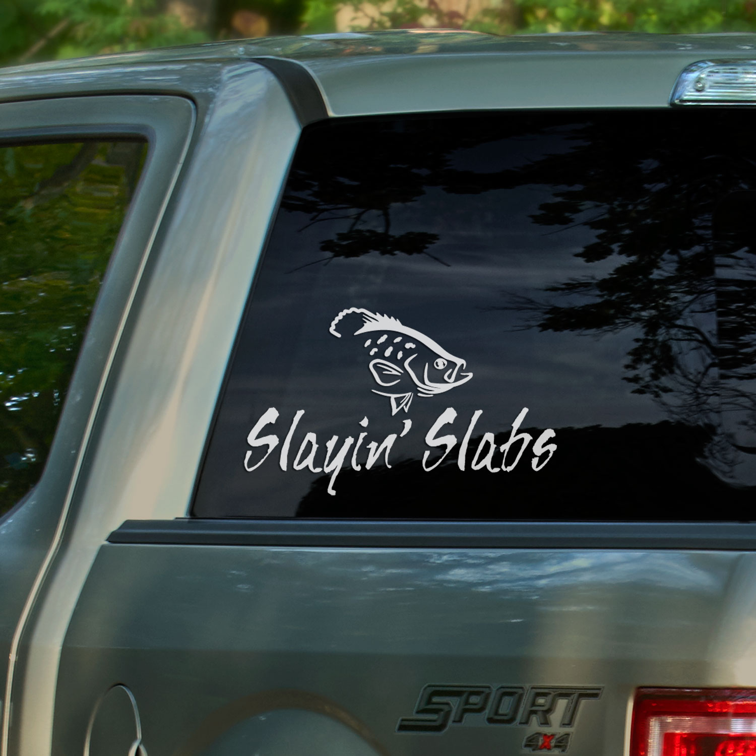 Slayin' Slabs Crappie Strike Decal - Fishouflage