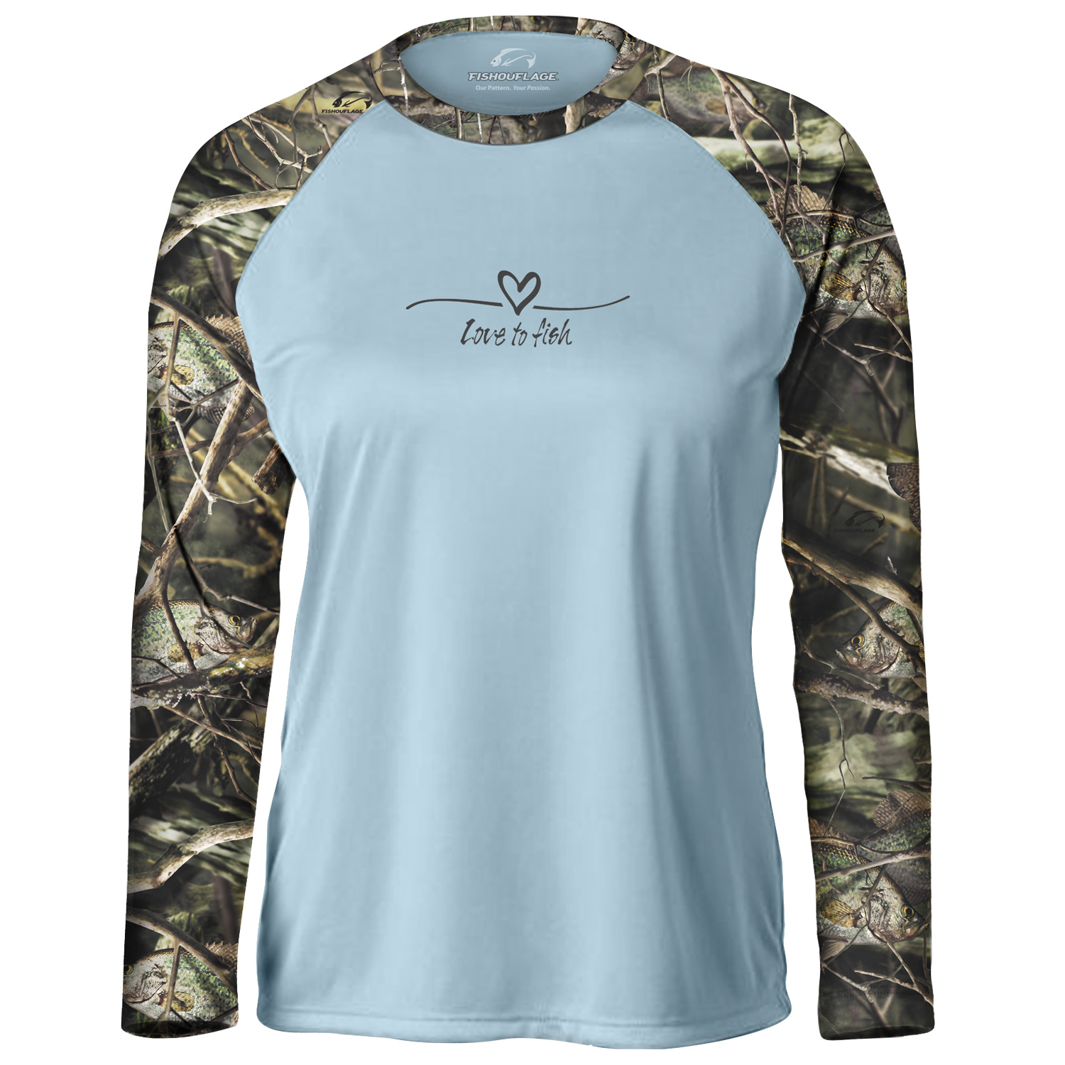 Crappie Fishing Shirts | Ladies Long Sleeve Fish T-Shirt | Fishouflage