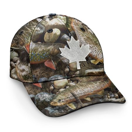 Canada Flag Freedom & Fishing Cap (Trout)