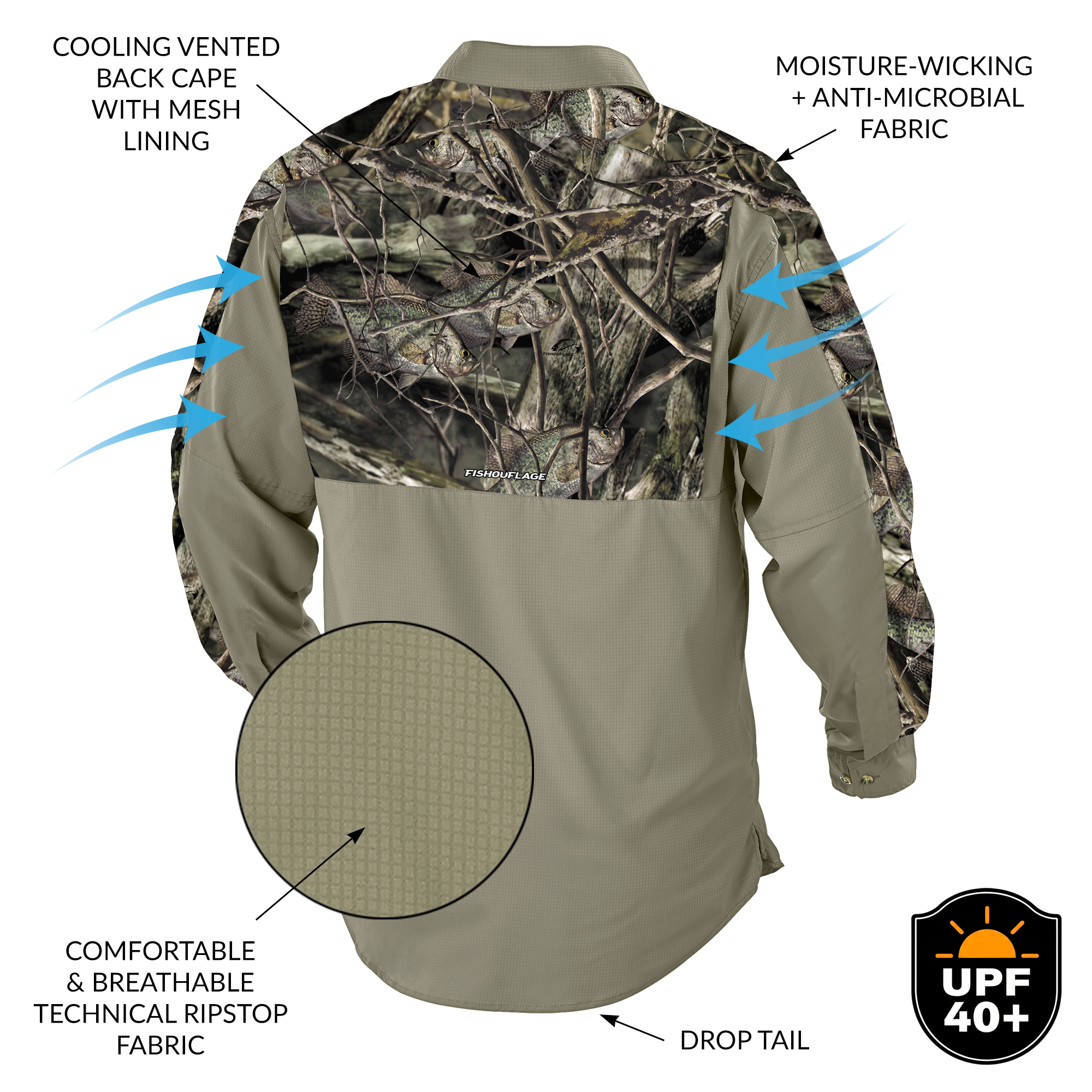 Split Rock Guide Shirt (Crappie/Sage) - Image 3