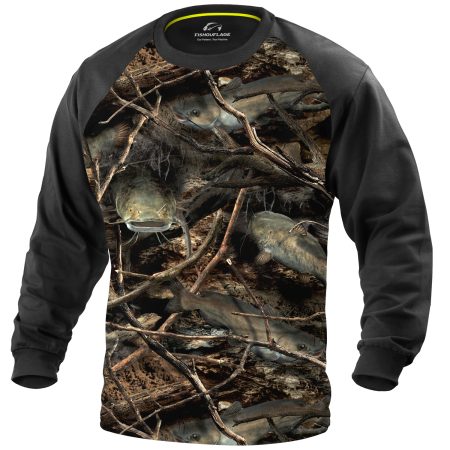 Riptide Performance L/S Tee (Catfish) Black